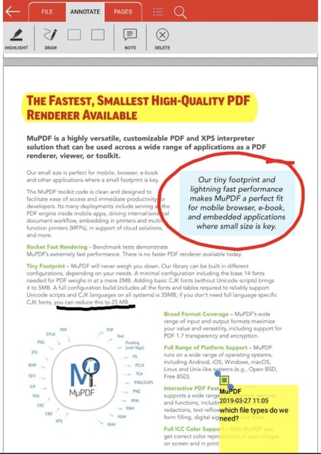 Los mejores lectores de pdf gratuitos: MuPDF