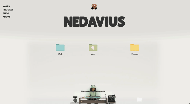 artist website example, Nedavius