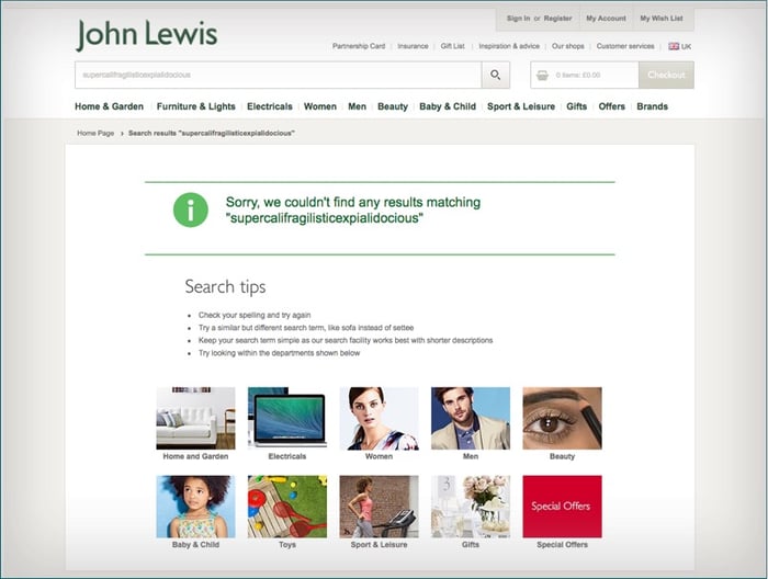 examples of no results found page john lewis