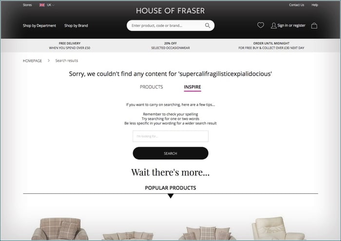 examples of no results found page house of fraser
