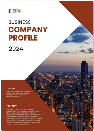 Orange White Modern Company Profile Template