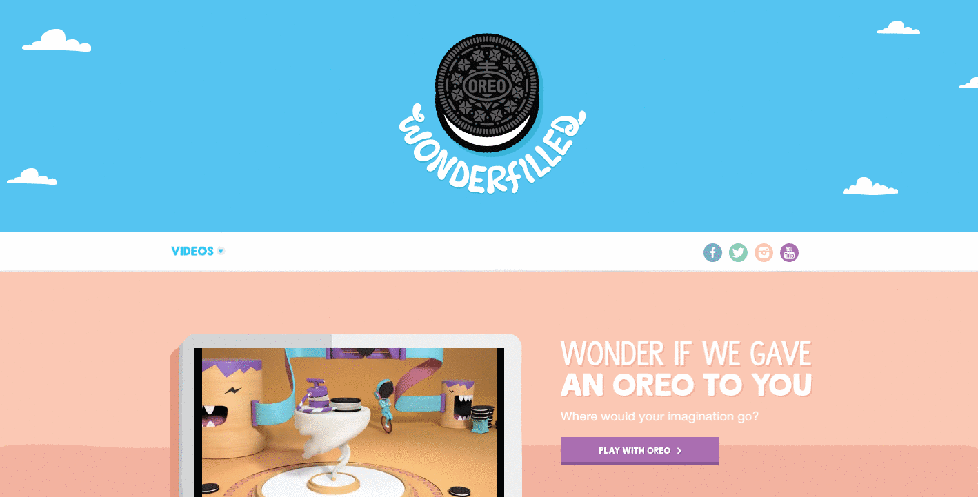Product page by Oreo