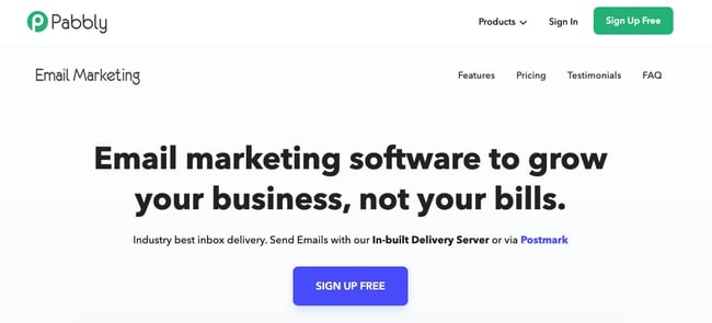 Pabbly email marketing platform