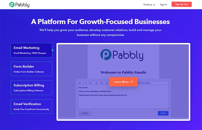 بهترین برنامه بازاریابی وابسته: pabbly