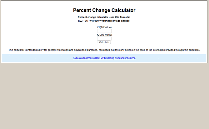 Percent Change Calculator