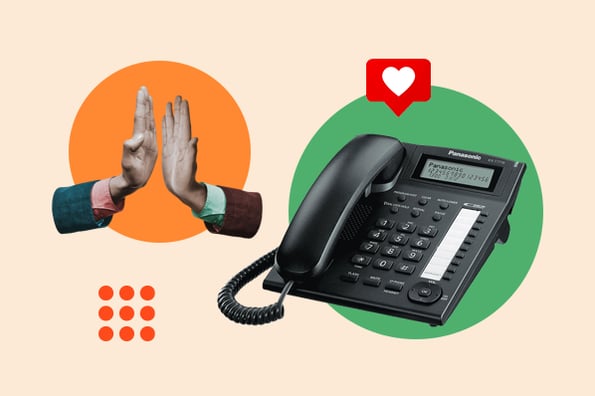 phone etiquette; image of a phone and two hands high-fiving