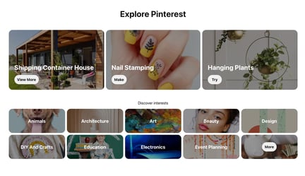 Pinterest Marketing: looking for popular categories on Pinterest