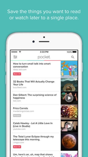 Pocket mobile app for staying updated on the latest news while commuting
