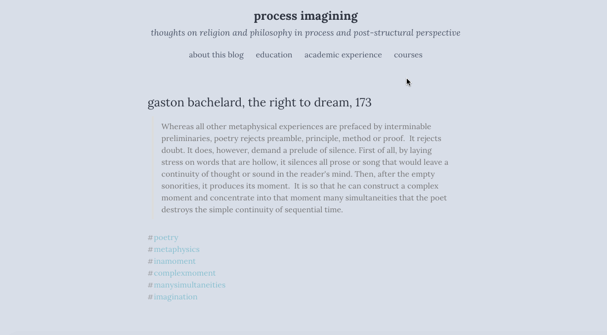 Process imagining blog on write as