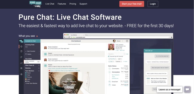 best live chat software Pure Chat