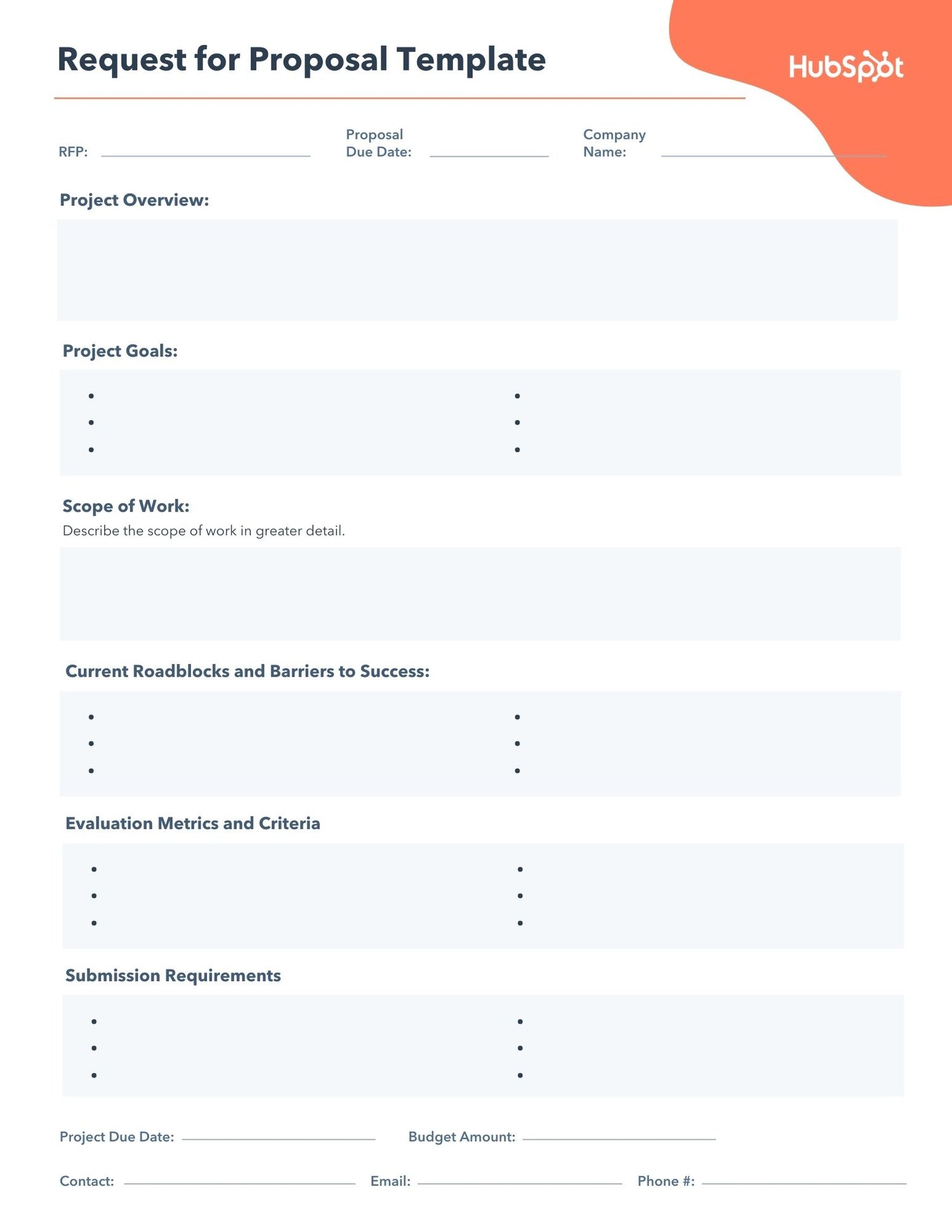 free editable RFP PDF template