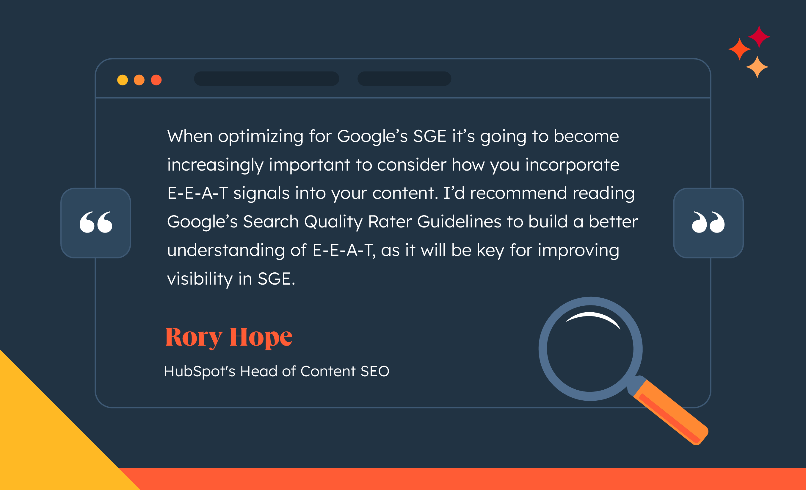 Rorys quote on how SGE will change content creation