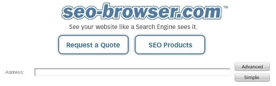 SEO Browser address bar