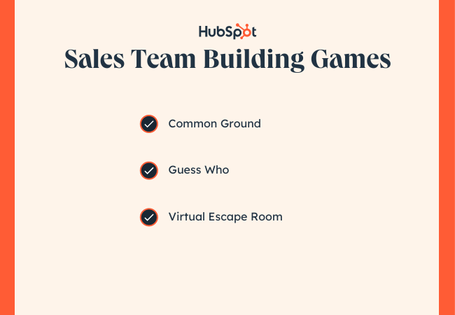 Sales Team Building Games