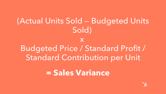 sales volume variance formula