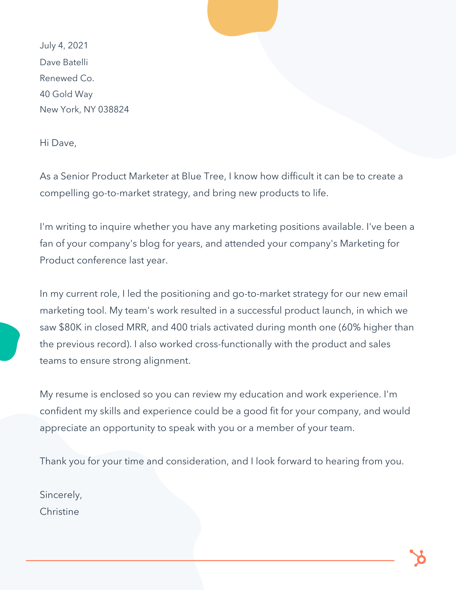 How to Write a Letter of Interest in 20 [Examples + Template]