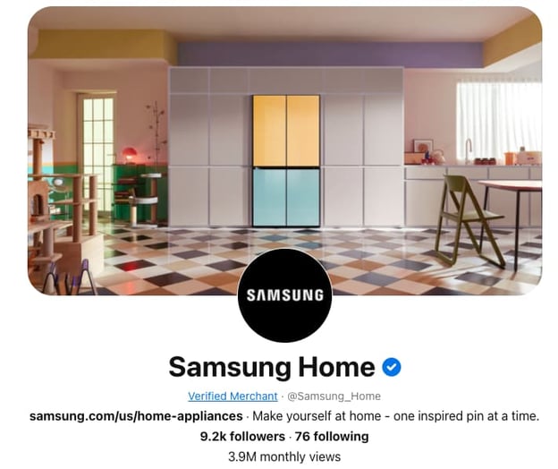Samsung Home Pinterest.jpg?width=624&name=Samsung Home Pinterest - 11 Companies on Pinterest That Are Crushing It