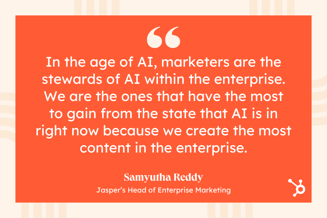 Samyutha reddy 談到為什麼行銷人員應該對人工智慧感到興奮