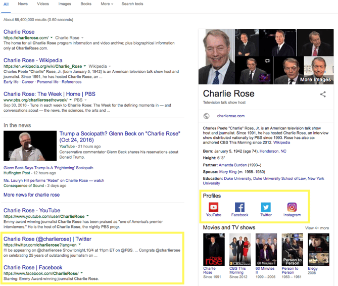 Charlie Rose google search