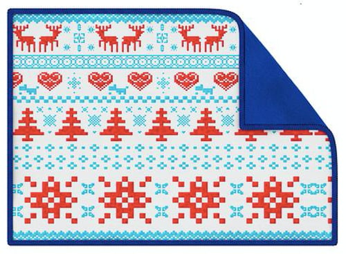 Blue Smart Cloth with pixelated graphics, a Secret Santa gift idea