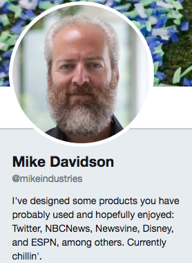 Funny Twitter bio from @MikeIndustries