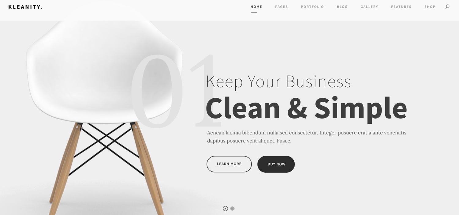 kleanity-simple-wordpress-theme