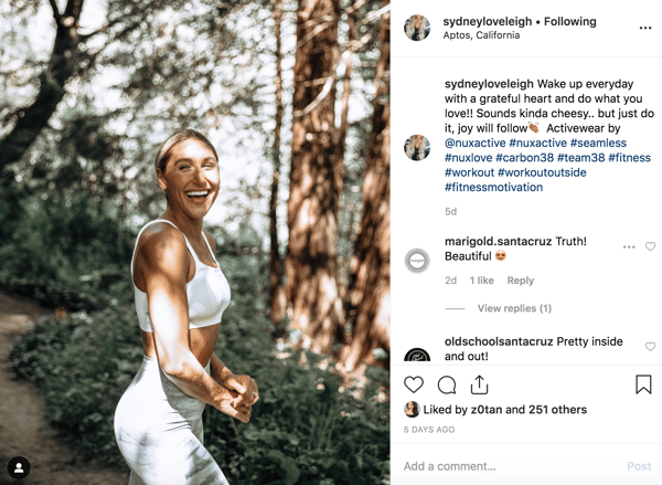 micro influencer sydney loveleigh