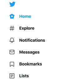 Lists on Twitter Navigation bar