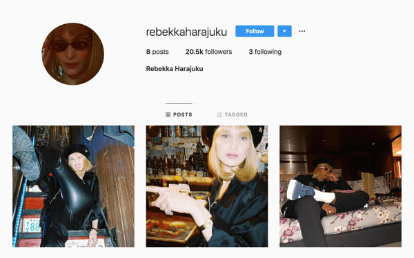 Bella Hadid Rebekka Harajuku Finsta account