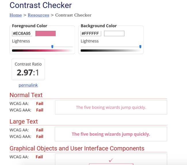 web accessibility contrast checker