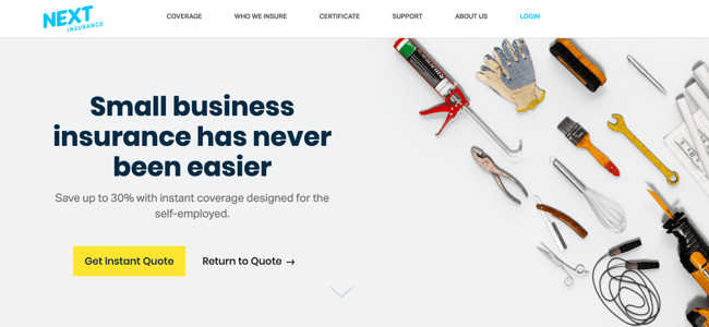 WordPress Starter Theme: Next Insurance website built on Beans