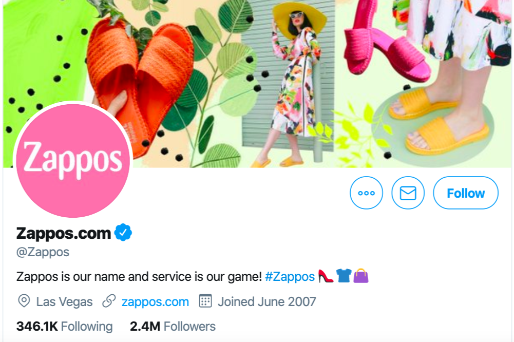 twitter ecommerce marketing example - Zappos