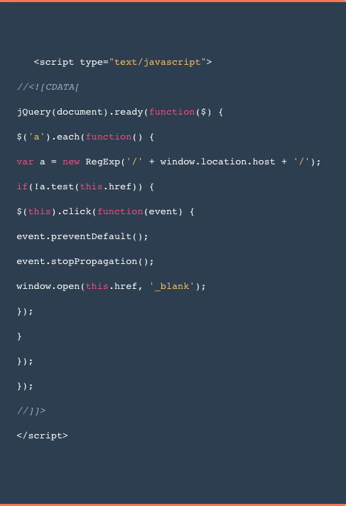 JavaScript code snippet example