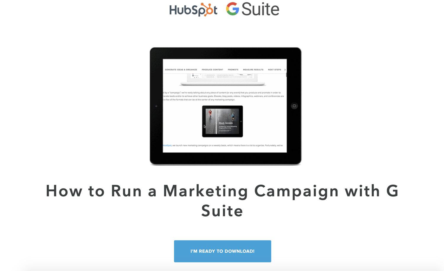 example of a shared landing page for a co-marketing campaign
