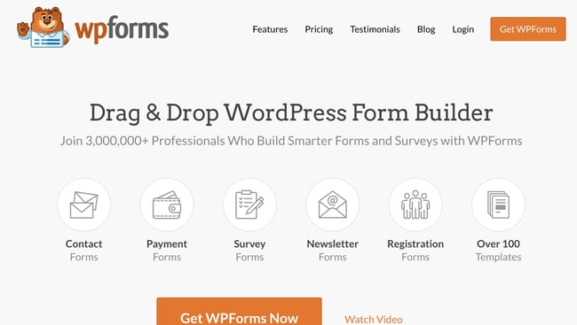 wordpress lead capture: wpforms lead generation wordpress plugin