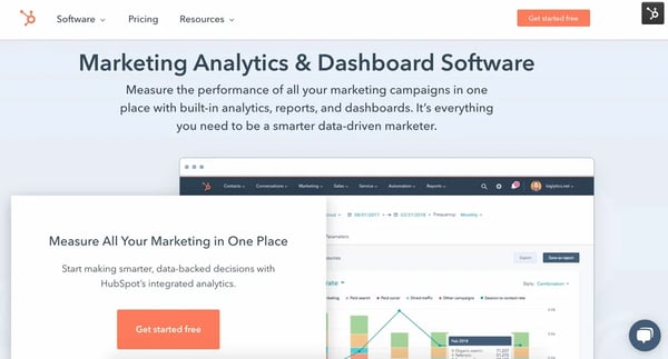 HubSpot Marketing Analytics Software & Dashboard example of marketing attribution software and tools