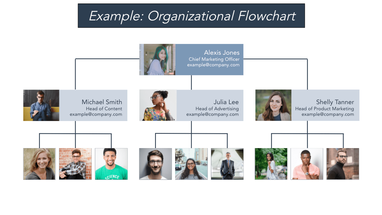 an example of an organizational flow chart