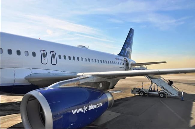 JetBlue airplane on the tarmac