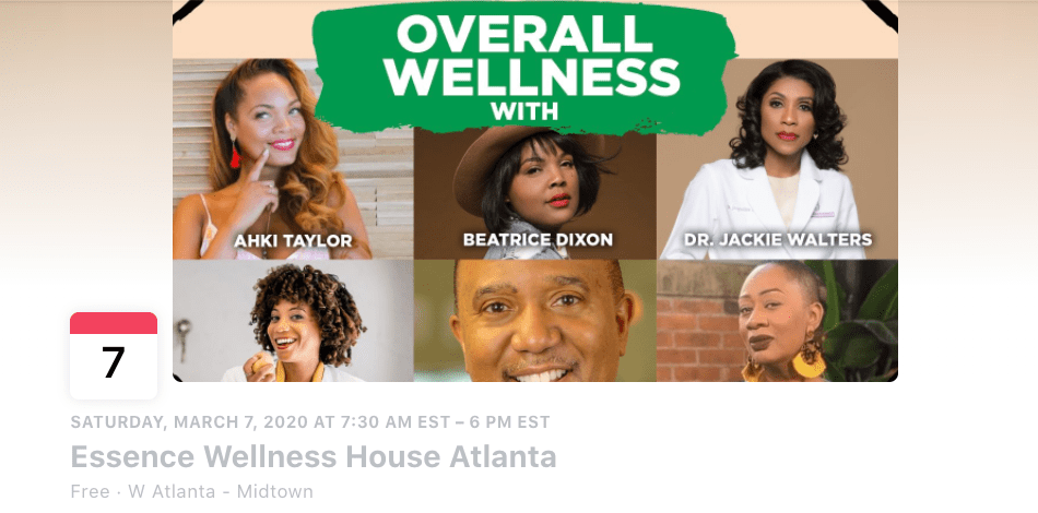 A Overall Wellness cover photo showcasing the speakers at The Honey Pot Company's Atlanta event