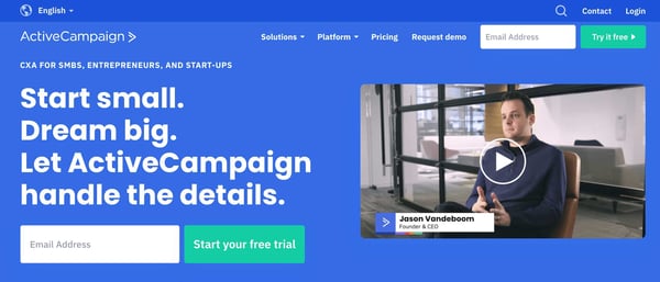 activecampaign crm for small buinesses example