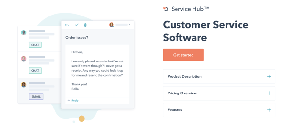 HubSpot service hub customer service software example of customer retention system