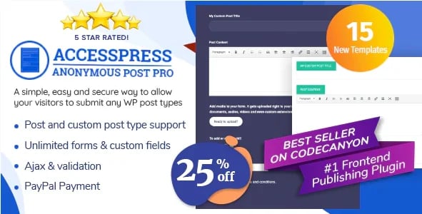 accesspress anonymous post pro wordpress plugin with 25 percent discount