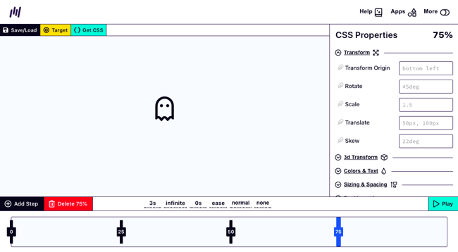 CSS animation generator: Keyframes app