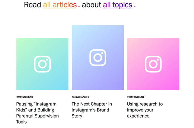 Elements of the Perfect Press Page Design: Instagram