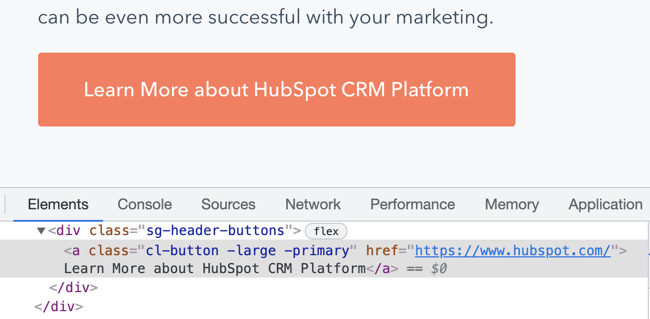 button text reads “Learn More about HubSpot’s CRM Platform” meets WCAG guideline for descriptive links