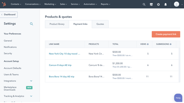 quote to cash software: HubSpot Payments