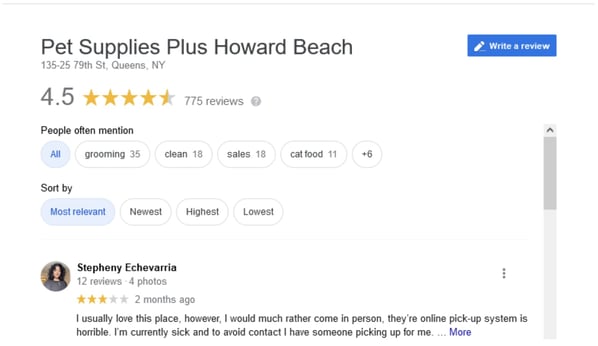 Google review link: Review box