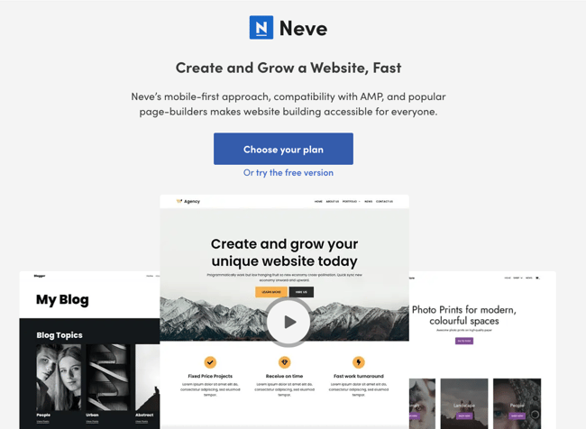 Fastest Loading WordPress Theme: Neve