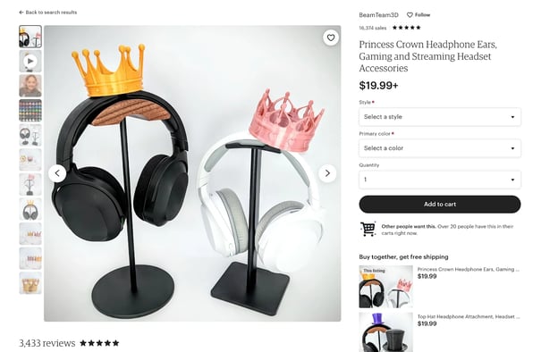 princess crown headphones ears, gaming accessories