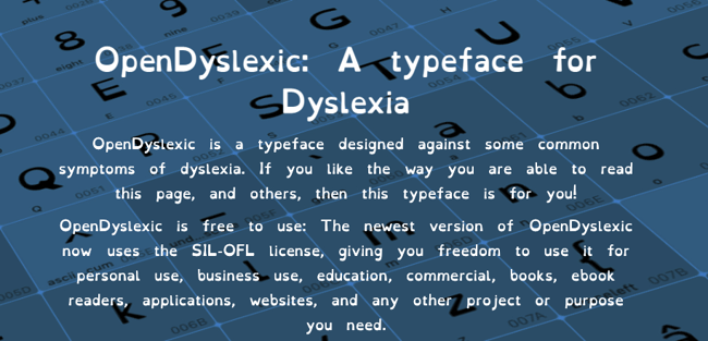 OpenDyslexic font - best fonts for accessibility